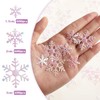 1600 Pieces 3 Size Snowflake Confetti Snowflake Glitter Confetti Decorations