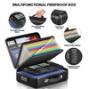 BigPonPon Fireproof Document Box, Hard Case Highly Flame-Resistant Fire Proof
