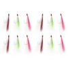 Briny River Pack of 12 Bucktail Teaser Fishing Hooks Saltwater