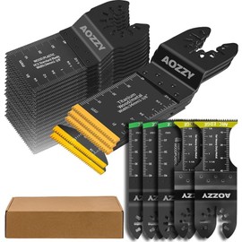 40PCS Universal Oscillating Tool Oscillating Saw Blades, Include 5PCS Titanium Oscillating Multitool Blades for Metal and Hard Material, Quick Release Multi Tool Blades Fits Most Models The Market