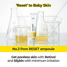 Numbuzin Ampolla No.3 Pore Reset | Retinol, Silibina, Niacinamida, Adenosina, Poros Caídos, Exceso De Sebo | Cuidado De La Piel Coreano Para El Rostro