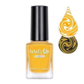 Whats Up Nails - Squished Squash Soup Stamping Polish Yellow Creme Lacquer for Stamped Nail Art Design 7 Free Cruelty Free Vegan