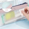 MINBOOT Pencil Case, Transparent (Pack of 2), Multi-functional, Stylish, Korean,
