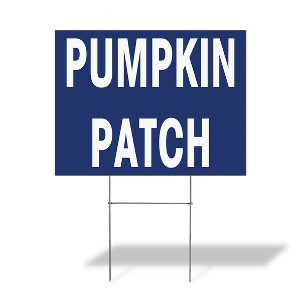 Fastasticdeals Weatherproof Yard Sign Pumpkin Patch Outdoor Advertising Printing Blue