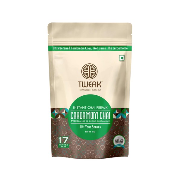 Tweak Cardamom (Elaichi Chai) | Instant Premix 250g, Unsweetened, 17