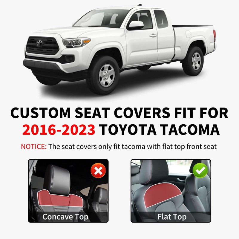 Truckiipa 2 Front Tacoma Seat Covers Leather Car Seat Covers