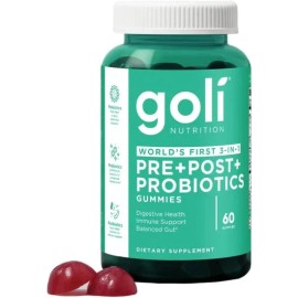 Goli Nutrition 3in1 Pre + Post + Probiotics Gummies Digestive Health 60 Count