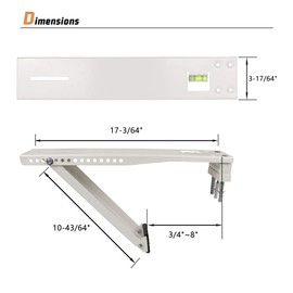 LBG Products Window Air Conditioner Bracket Light Duty,Support 9,000 to 22,000 BTU Universal AC Unit,Up to 165 lbs