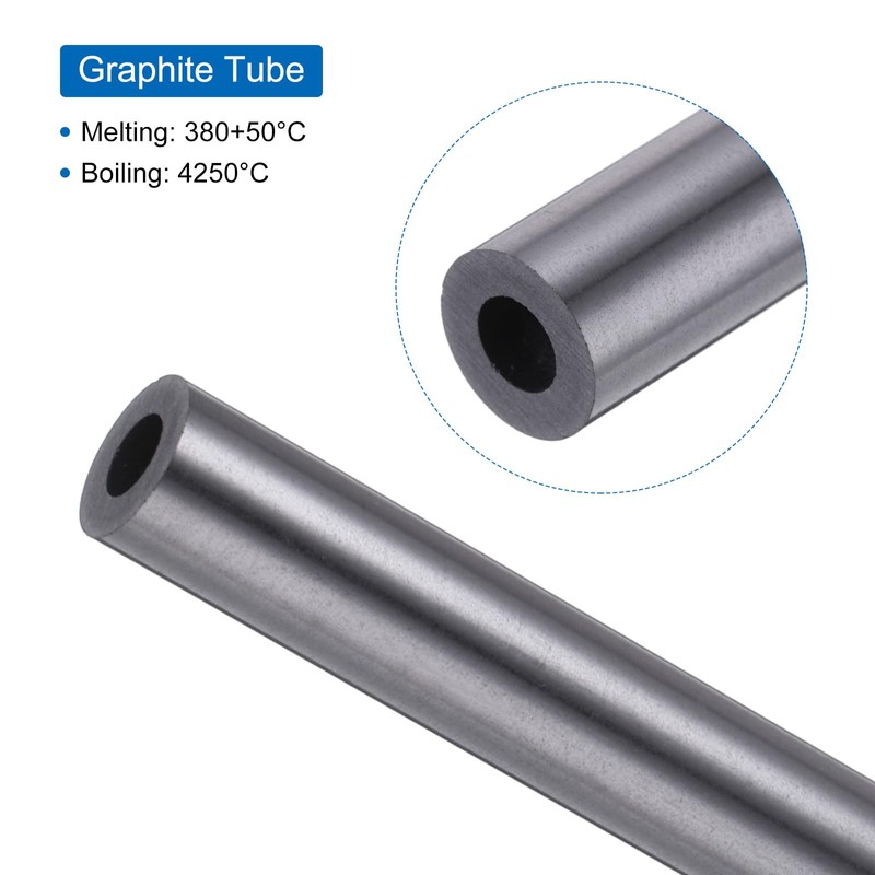MECCANIXITY 2pcs Graphite Tube Graphite Stir Rod Stick Crucible Stir