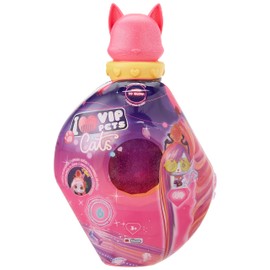 VIP PETS Kitty Collectable Doll with Cat Head, Long Hair for Styling and Decorating with Jewellery, Toy Gift for Girls and Boys + 3 Years