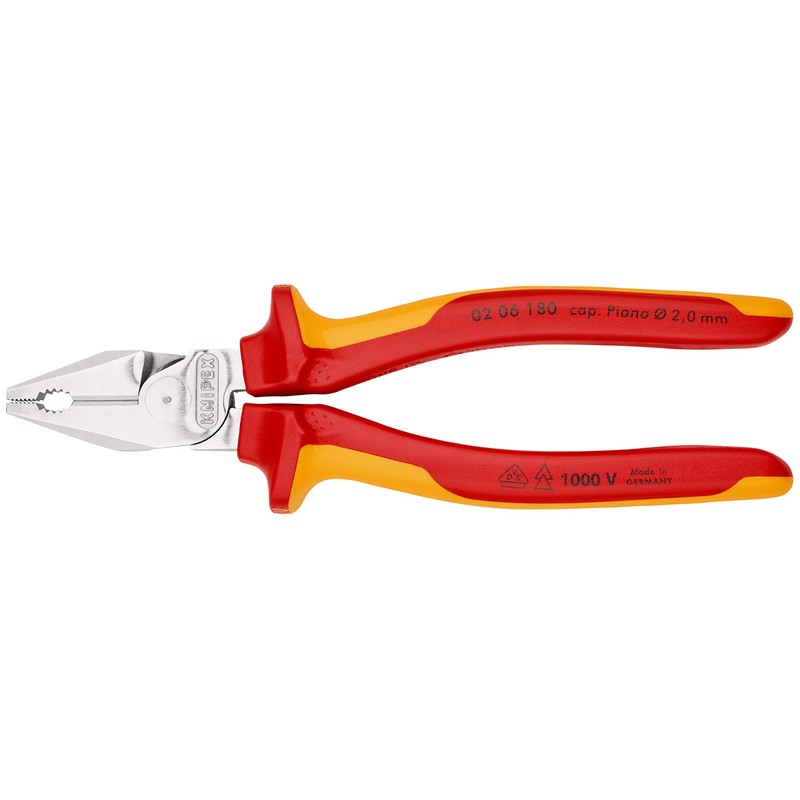 Knipex 02 06 180 High Leverage Combination Pliers 7,09" VDE-tested