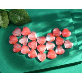 XIANNVXI 20 Pcs Cherry Quartz Crystals Heart Strawberry Quartz Cherry Quartz Stones Natural Healing Gemstones Reiki Crystals