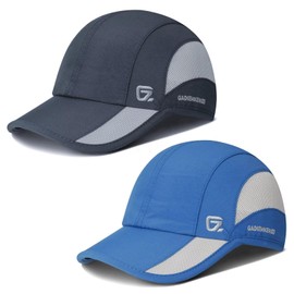 GADIEMKENSD Quick Drying Breathable Running Outdoor Hat Only, Dark grey, blue, 56 - 60