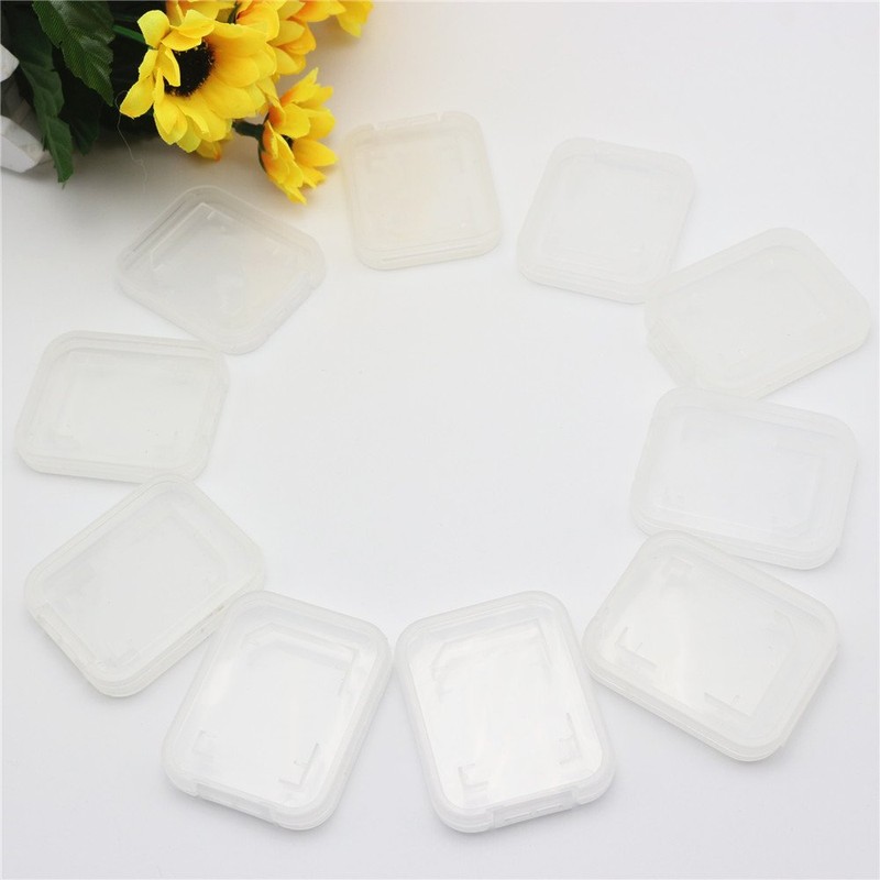 LARATH 50 Pack SD Card Holder Plastic SD MMC SDHC