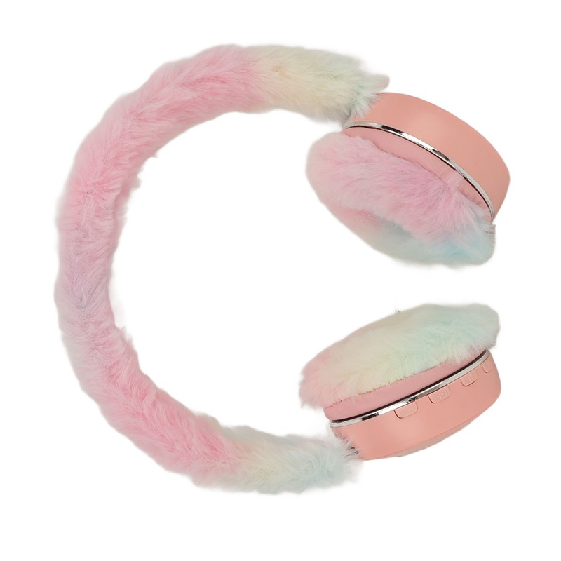 Bluetooth Headset Multifunctional Foldable Cartoon Innovative Plush Warm Earmuff Deep