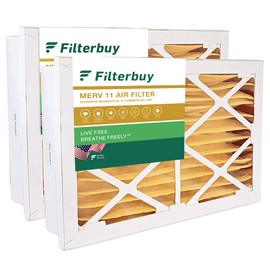 Filterbuy 20x25x5 Air Filter MERV 11 Allergen Defense (2-Pack), Pleated HVAC AC Furnace Air Filters Replacement for Honeywell Return Grille (Actual Size: 18.38 x 23.38 x 3.69 Inches)