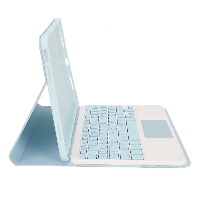 Tablet Case with Magnetic Keyboard Pencil Holder Touchpad for IOS
