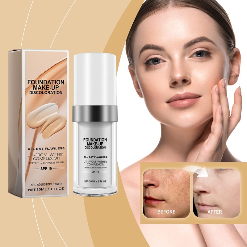 2pcs Colour Changing Foundation, Liquid Foundation, Flawless Colour Changing Foundation,