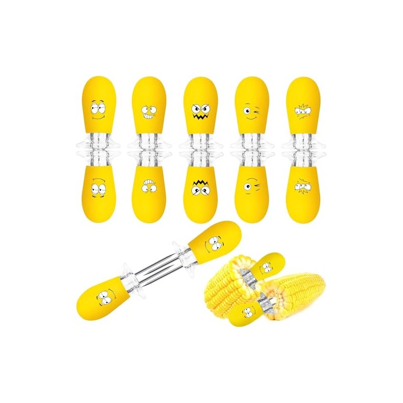 AUGSUN Corn Holders, 10Pcs/5 Pairs Corn Cob Holders Sets, Funny
