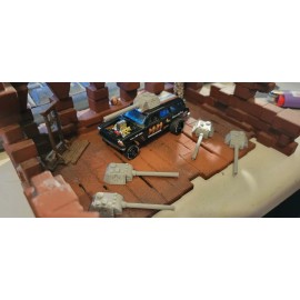 Hot Wheels Mad Max, Gaslands, Panther inspired Tank Turrets 5 items Silver 3d printed. 1/64