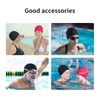 2 Pieces Elastic Swim Caps Comfortable Fabric Swimming Hat Lightweight