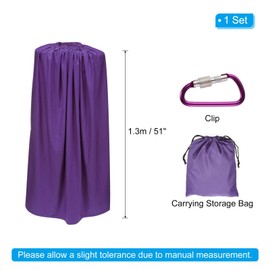 PATIKIL Portable Dressing Room, 4.27ft Length Instant Dressing Cover Up Changing Tent Privacy Shelters for Beach Boating Camping Competition, Dark Purple