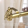 ILAISIHOME 1-1/8 Inch Diameter Brushed Gold Curtain Rod with Bird