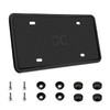 XCLPF Silicone Black License Plate Frame Covers 1 Pack- Front