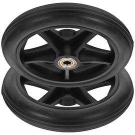 POPETPOP Wheelchair Caster 6 Inch Wheelchair Wheel Wheelchair Front Wheel Replacement Wheel Abrasion Resistant Anti-Slip Manual Wheelchair Cart Front Wheel Roller Bearing Replacement Parts Set of 2