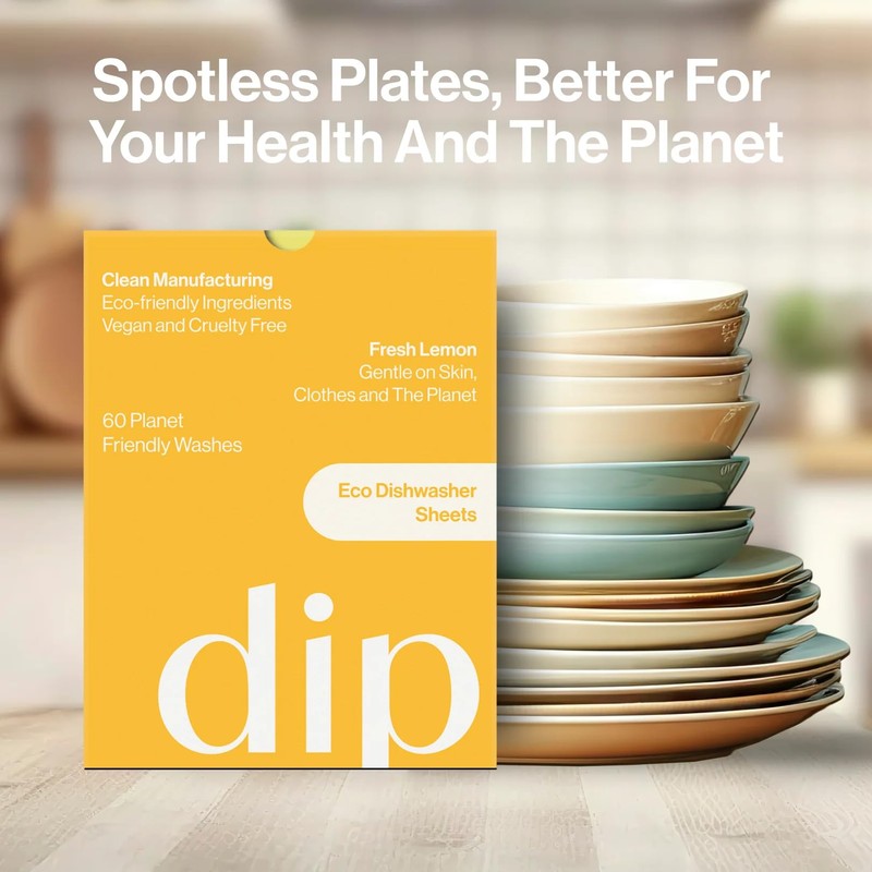 Dip Dishwasher Sheets | Eco-Friendly Alternative to Dishwasher Tablets |