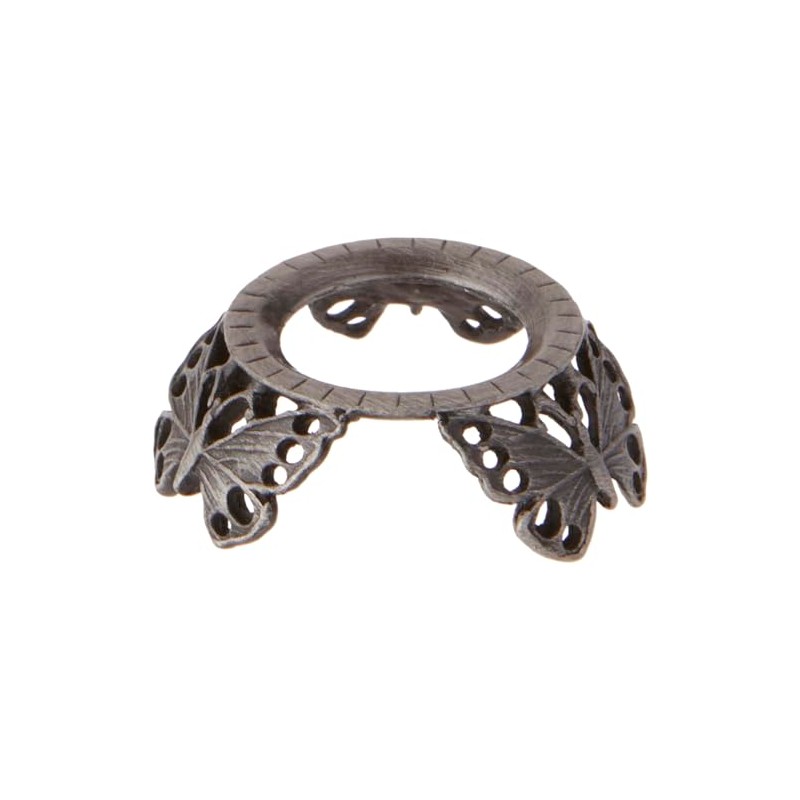 Bard's Pewter Egg Stand/Holder, Butterflies, 0.875" Diameter (Fits Hen Sized