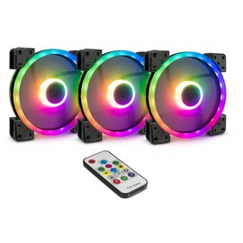 Inter-Tech Fan 140 x 140 x 25 mm Argus RGB Fan Set RS-14 3 Pieces 88885536