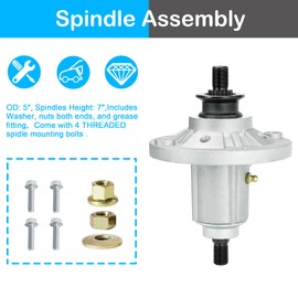 Deck Blade Spindle Belt Idler Kit Fits for John Deere 155C LA130, Spindle GY21098 GX21833 GY20852, Includ Blade GX21784 GY20852, 1/2"x141" Belt GX20571 GX21833