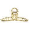 QinGoo Large Stylish Gold Cross Hair Claw Metal Hair Clip,