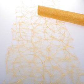 Deko AS GmbH Sizoweb Table Runner, Wave Cut, Apricot Approx. 25 cm, 25-metre roll, 64W 018-R