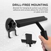 BADIONA Telescopic Shower Squeegee Black - With Suction Hook &