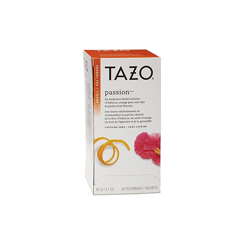 Tazo 149903 Tea Bags, Passion, 2.1 oz, 24/Box