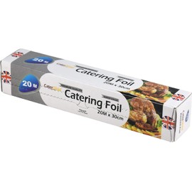 Sterling Ventures Standard Duty Aluminium Catering Kitchen Wrapping Baking Tin Foil (20M x 30cm)
