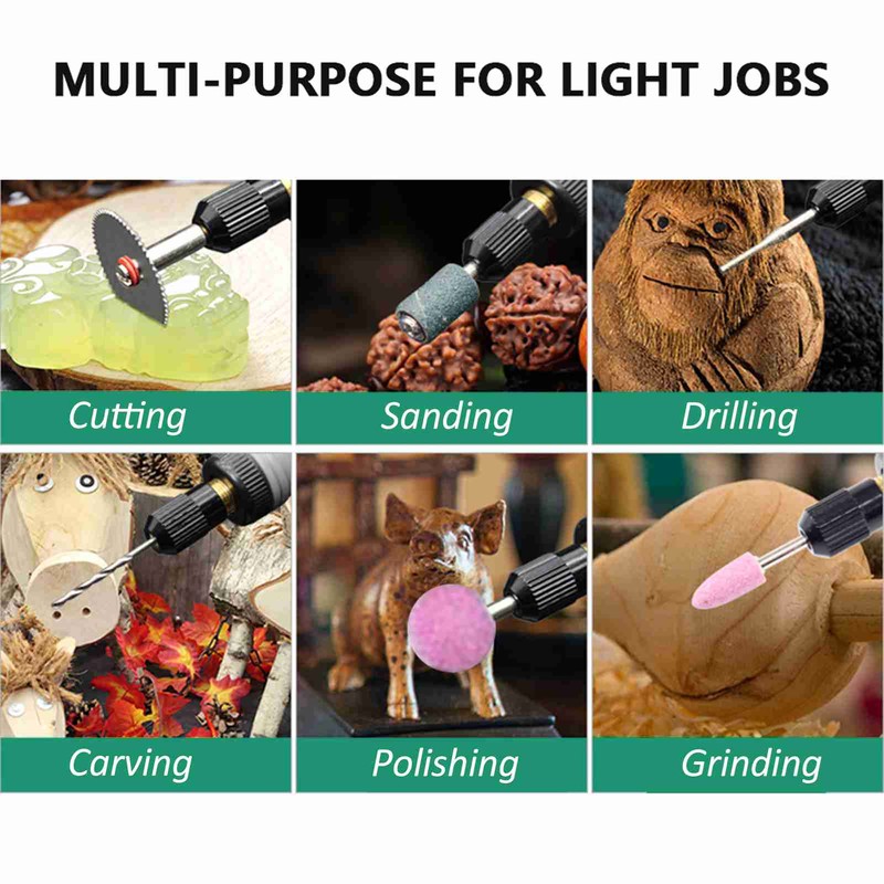 Mini Cordless Rotary Tool Kit 5 Speeds Adjustable USB Charging