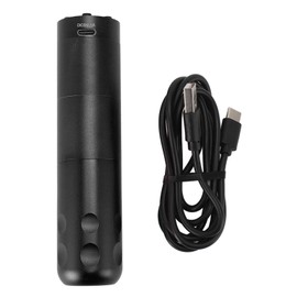 Wireless Tattoo Machine Pen 1300mAh Capacity Liner Shader Rotary Tattoo Pen with LED Screen Black