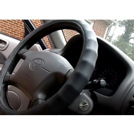 Toyota New SMALL Black Leather Steering Wheel Cover Toyota Prius Newer Corolla 86