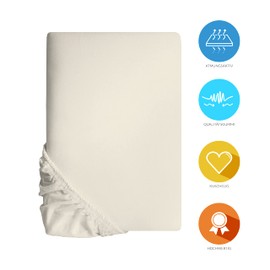 Lavea Jersey Fitted Sheet, Maya Series, 100% Cotton, High-Quality Workmanship, Elasticated and Oeko Tex 100 certified