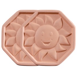 YUMBAN Brown Sugar Keeper Saver, Terracotta Brown Sugar Softener to Maintain Food Moisture or Dry in Container, Reusable Terra Cotta Discs for Sugar, Spicy, Pasta, Cookies, Nut, Baked Goods