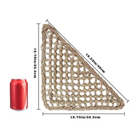 Bearded Dragon Tank Accessories, Bearded Dragon Bed with Sea Grass Mat and Metal Legs, Tortoise Habitat Accessories, Reptile Habitat Accessories for Bearded Dragon, Gecko, Tortoise, Hermit Crab