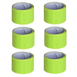 Naisfei Pack of 6 Reflective Bands, Snap Bracelet, Reflector, Bicycle Trouser Band, Universal Reflector Set, Swatter Bracelet, Safety Band, Reflective Snap Bracelet, Reflective Neon Reflective Bands