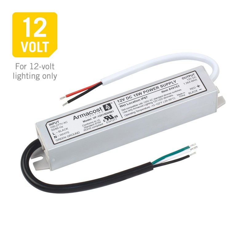Armacost Lighting 15 Watt Standard Wet Location LED Driver 12V