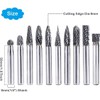 Yakamoz 1/4'' Shank (6mm Head Diameter) 10pcs Tungsten Carbide Rotary