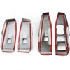 4PCS Carbon Fiber Style Car Window Controls Panel Glass Lift