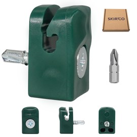 SKIR'CO Pack of 20 green fence clips, plastic clips for wire mesh fences, screwed fence wire holders, clips for wire fences, colour RAL 6005