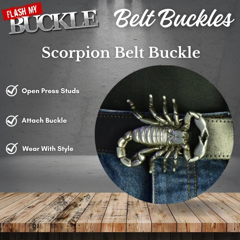 Scorpion Mens Belt Buckle - Replacement Buckle - For Belt's